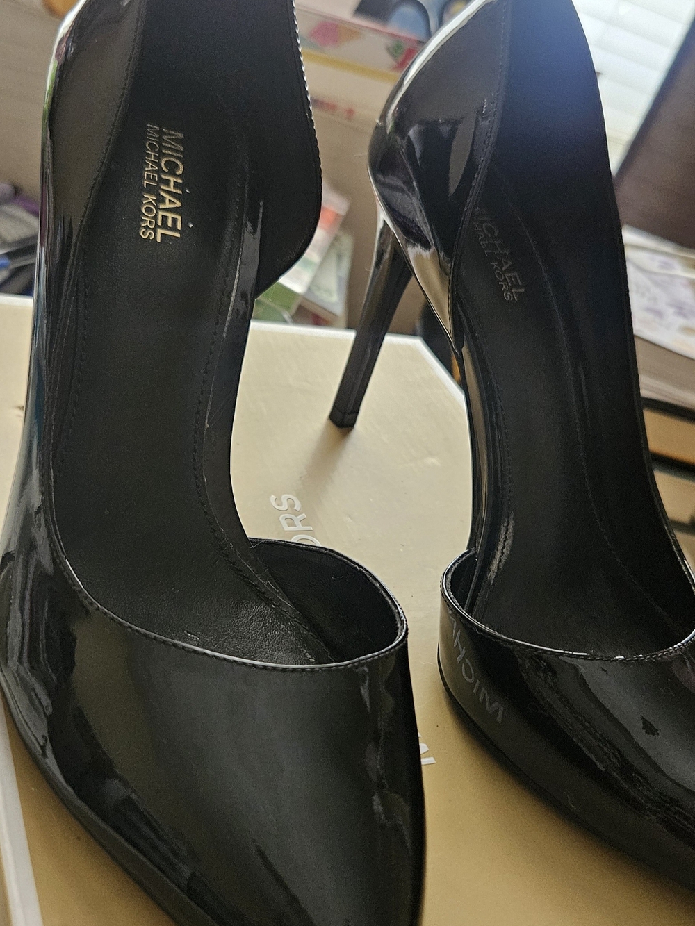 Michael Kors Lucille Flex D'Orsay Patent Leather Pointed-Toe Stiletto Pumps